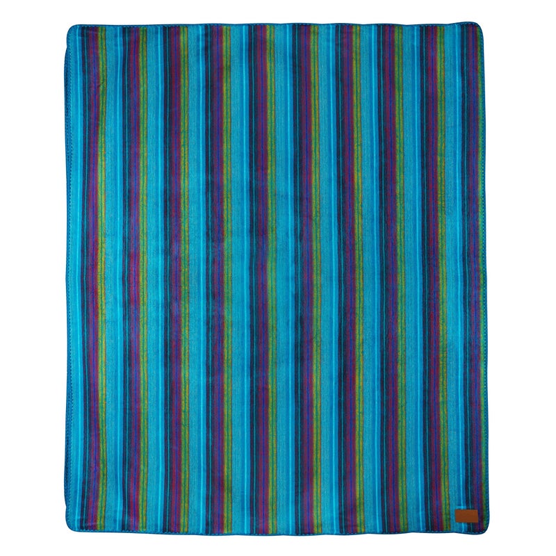 QISU Alpaca Wool Blanket Throw | Large, Beautiful, Warm, Variegated | 85 x 65 inches | Ultra-Soft, Hypoallergenic and Breathable | Non-Itchy or Scratchy Fabric (Blue Variegated) - Image 4